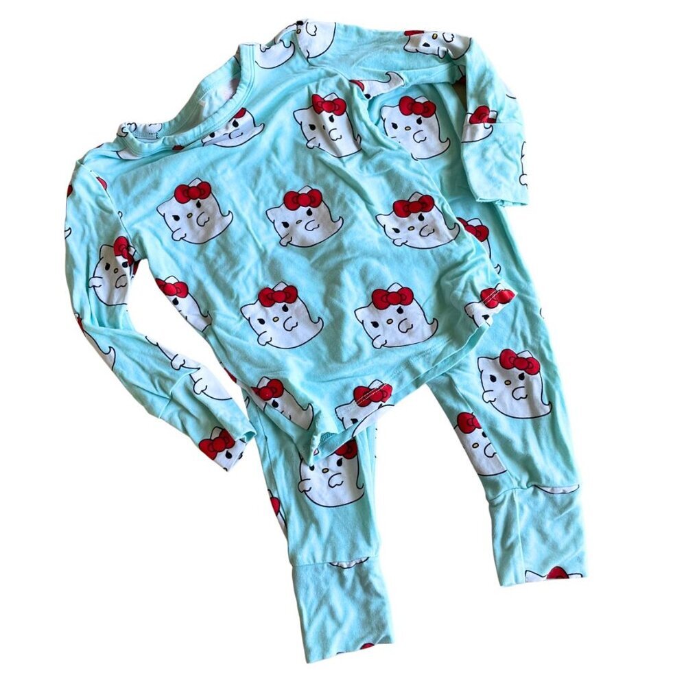 Posh Peanut Bamboo Hello Kitty Halloween Ghosts PJs Pajamas - Size 2T - Picture 3 of 10